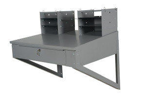 Vestil Steel Shop Desk Wall Mounted - 30 In. x 36-3/4 In. x 19-1/2 In. - Gray