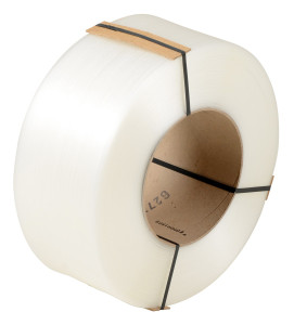 Vestil Polypropylene Strapping - 3/8 In. Width 12,900 Ft. 9 In. x 8 In. Core - Clear