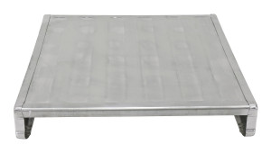 Vestil Galvanized Steel Solid Deck Pallet - 39-1/2 In. x 47 In. x 5-7/8 In. 4,000 lb Floor - Gray