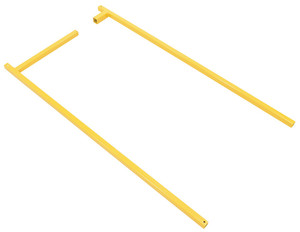 Vestil Steel Square Handrail Sliding Gate - 1-1/4 In. x 64 In. x 25-5/8 In. - Yellow