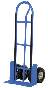 Vestil Steel P-Handle Truck with Dual Wheels - 600 lb - Blue