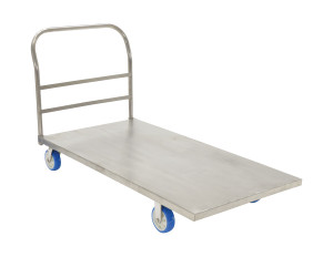 Vestil 201 Stainless Steel Platform Truck - 30 In. x 60 In. Deck 2,000 lb Static - Silver