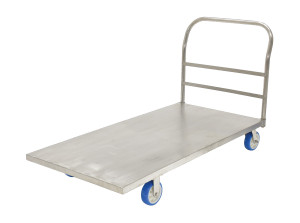 Vestil 201 Stainless Steel Platform Truck - 30 In. x 60 In. Deck 2,000 lb Static - Silver