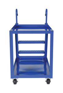 Vestil Steel Stock Picker 2 Shelf with Mold On Rubber Casters - 51-3/4 In. x 27-7/8 In. x 50-1/8 In. 1,000 lb - Blue