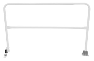 Vestil Steel Dock Safety Swing Gate - 6 Ft. Length - White