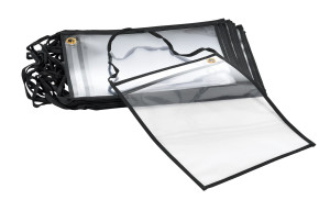 Vestil Vinyl Shop Ticket Holder Hanging Strap - 15 Pack 14-1/16 In. x 10-1/2 In. x 1/16 In. - Clear