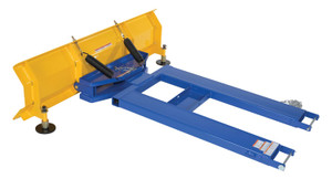Vestil Steel Fork Mount Snow Plow - 72 In. Blade - Blue/Yellow