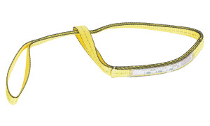 Vestil Polyester Lifting Web Sling - 1 In. x 4 Ft. - Yellow