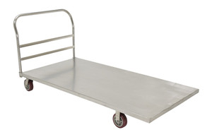 Vestil 201 Stainless Steel Platform Truck - 36 In. x 72 In. Deck 2,000 lb Static - Silver