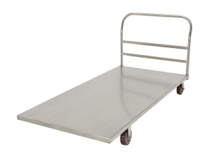 Vestil 201 Stainless Steel Platform Truck - 36 In. x 72 In. Deck 2,000 lb Static - Silver