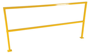 Vestil Steel Square Safety Handrail - 86-1/2 In. x 4 In. x 42 In. - Yellow