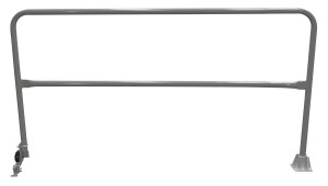 Vestil Steel Dock Safety Swing Gate - 7 Ft. Length - Gray Semi Gloss