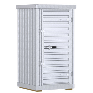 Vestil Galvanized Steel Storage Building - 4 Ft. x 4 Ft. Wide Door 1,200 lb - Gray