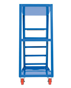 Vestil Steel High Frame Cart with Polyurethane On Steel Casters - 56-1/8 In. x 21-7/8 In. x 74-1/16 In. 1,000 lb - Blue