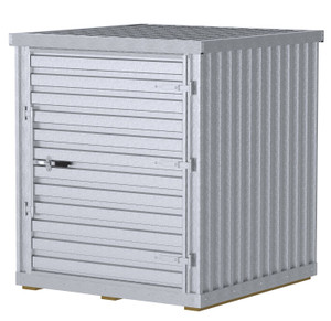 Vestil Galvanized Steel Storage Building - 6 Ft. x 6 Ft. - Silver