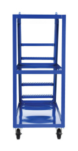 Vestil Steel High Frame Cart with Rubber On Steel Casters - 56-1/8 In. x 21-7/8 In. x 75-1/16 In. 1,000 lb - Blue