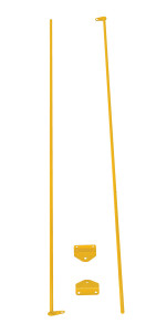 Vestil Sling Rack Hook Lock System - 67-11/32 In. x 3-1/4 In. x 3-3/16 In. - Yellow
