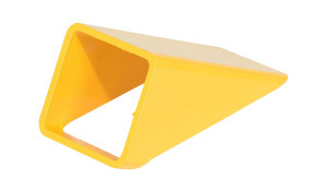 Vestil Steel Wheel Chock - 9 In. x 4 In. x 3-3/4 In. - Yellow
