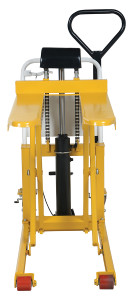 Vestil Steel Tote-A-Load Ergonomic Foot Pump Hydraulic Power Fork Size - 21 In. x 43 In. 2,200 lb - Yellow