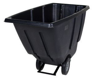 Vestil Plastic Light Duty Tilt Truck - 1/2 Cubic Yard 450 lb - Black