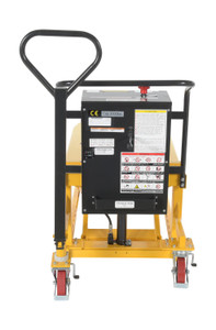 Vestil Steel Tote-A-Load DC Powered Fork Size - 27 In. x 43 In. 2,200 lb - Yellow