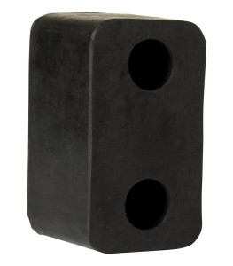 Vestil Rubber Trailer Crane Bumper - 6 In. x 3-1/2 In. x 3-1/2 In. - Black