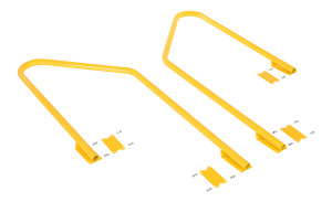 Vestil Steel Retro Fit Handrail Kit For - 3 Step Poly Step Stool Models - Yellow