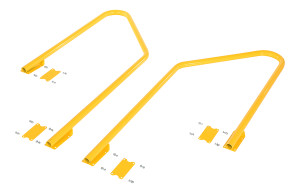 Vestil Steel Retro Fit Handrail Kit For - 3 Step Poly Step Stool Models - Yellow