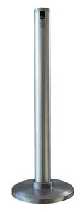 Vestil Aluminum Smokers Bollard - 35 In. Height Floor Mount - Silver