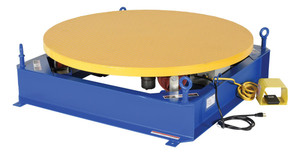 Vestil Steel Electric Hydraulic Stand Alone Powered Carousel - 4,000 lb Blue / - Yellow