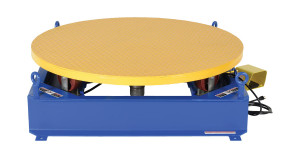 Vestil Steel Electric Hydraulic Stand Alone Powered Carousel - 4,000 lb Blue / - Yellow