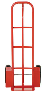 Vestil Steel P-Handle Truck with Pneumatic Wheels - 600 lb - Red