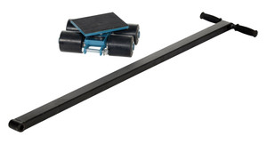 Vestil Steel Machinery Skates - 4 Nylon Rollers 3 Ton Static - Blue
