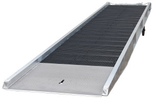 Vestil Aluminum/Steel Yard Ramp Grating - 74 In. x 30 Ft. 30,000 lb - Silver