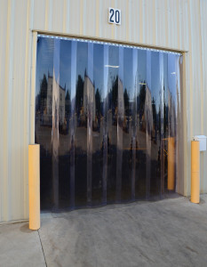 Vestil PVC Vinyl Strip Door - 4/25 In. Standard Overlap Header Mount 120 In. x 120 In. - Clear
