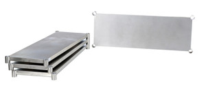 Vestil Stainless Steel Shelving Kit - 48 In. x 18 In. 600 lb Brushed - Silver