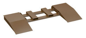 Vestil Steel Wheel Risers With Pick-Up Loop - 48 In. x 24 In. x 6-1/4 In. 40,000 lb - Brown