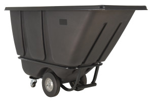 Vestil Plastic Medium Duty Tilt Truck - 1/2 Cubic Yard 850 lb - Black
