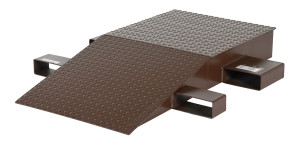 Vestil Steel Wheel Riser - 48 In. x 24 In. x 6-1/4 In. 40,000 lb - Brown