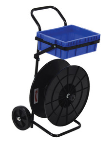 Vestil Steel Lightweight Strapping Cart - 20 In. x 18-1/2 In. x 38 In. - Black