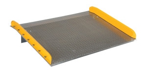 Vestil Aluminum Dock Board Steel Curb - 60 In. x 48 In. 20,000 lb - Silver