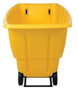 Vestil Plastic Light Duty Tilt Truck - 1 Cubic Yard 850 lb - Yellow