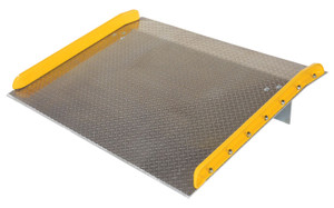 Vestil Aluminum Dock Board Steel Curb - 60 In. x 48 In. 10,000 lb - Silver