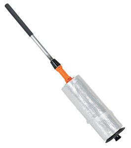 Vestil Plastic/Steel Ergonomic Telescopic Handle Stretch Wrapper - Black/Orange