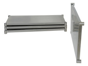 Vestil Stainless Steel Shelving Kit - 48 In. x 24 In. 600 lb Brushed - Silver