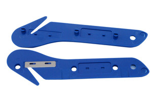 Vestil High Density Plastic Stretch Wrap Film Knife - 7 In. x 2 In. - Blue