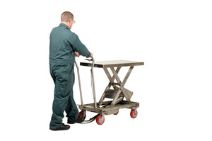 Vestil 304 Stainless Steel Scissor Cart - 1,000 lb - Silver