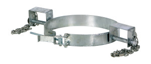 Vestil Carbon Galvanized Steel Tilting Drum Ring - 30 Gallon Drum 1,200 lb - Gray