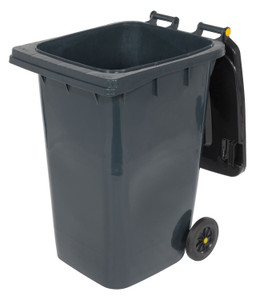 Vestil High Density Polyethylene - 64 Gallon Trash Can - Gray