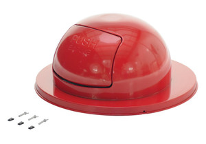Vestil Steel Waste Disposal Top for - 55 Gallon Drums - Red